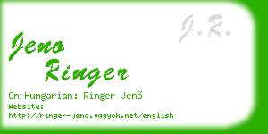 jeno ringer business card